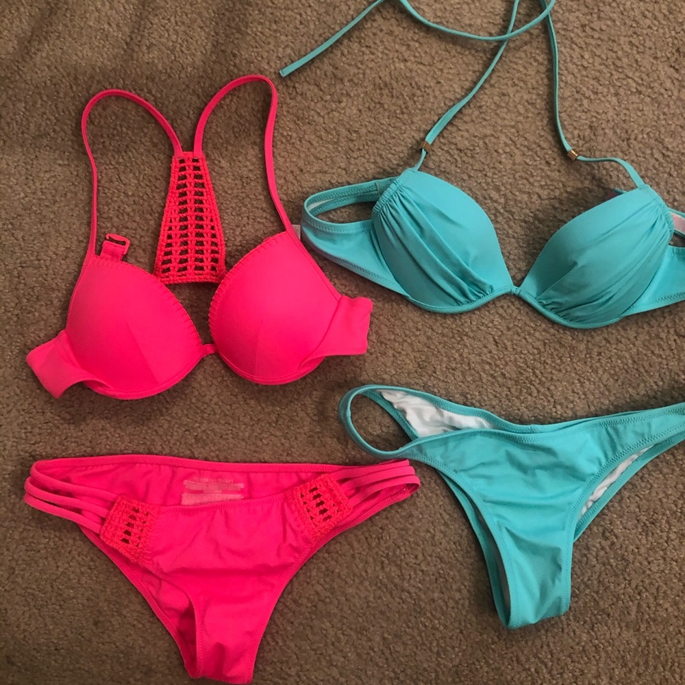 Victoria’s Secret Push-Up Swimsuits (32B, Small)